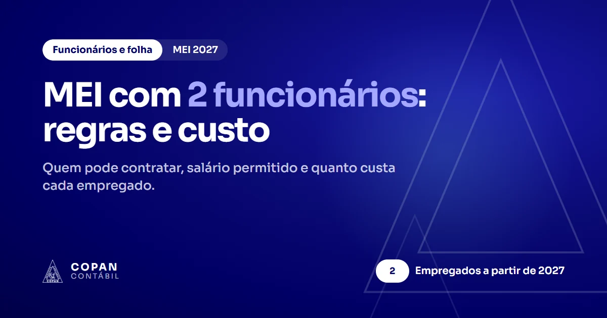 Capa: MEI com 2 funcionários em 2027, regras, salário e custo